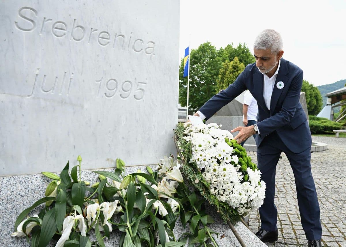 London Mayor Sadiq Khan Visits Srebrenica Memorial