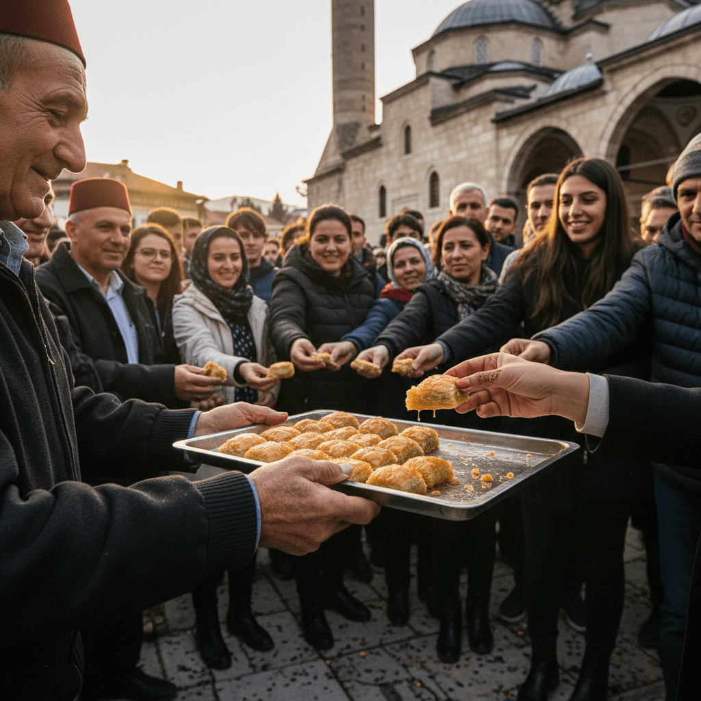 Mayor Karić Shares Eid Baklava with Citizens